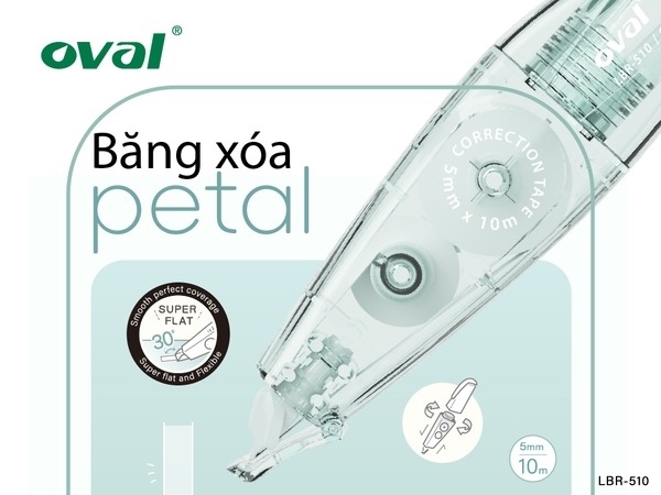Bút Xóa Băng Oval Petal 5mm x 10mm