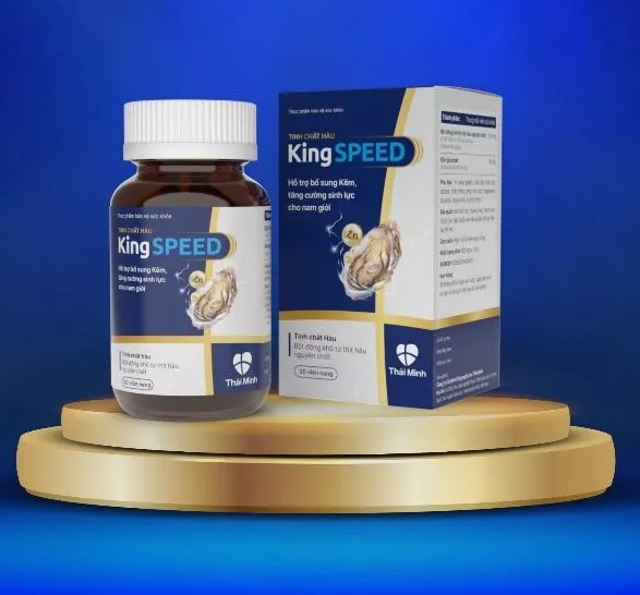 Viên uống Tinh chất hàu Kingspeed Thái Minh Hỗ Trợ Bổ Sung Kẽm,Tăng Cường Sinh Lực Cho Nam Giới (Hộp 1 Lọ 30 viên)