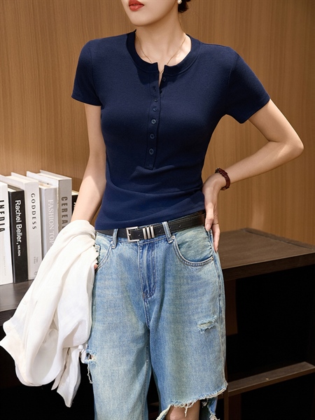 ÁO THUN BODY PHỐI NÚT