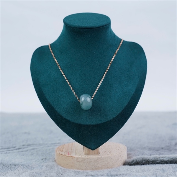 Lu ú nù băng hoa bay keo jadeite a My ly 17.6-2.3mm (673622)+ko tính vàng