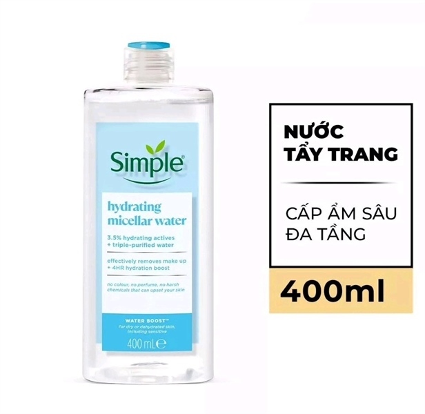 Nước tẩy Trang Simple Hydrating Micellar 400ml