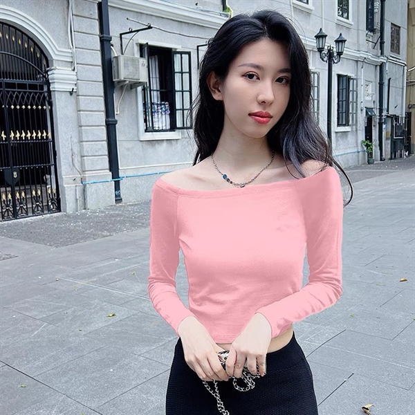 ÁO THUN CROPTOP BẸT VAI DÀI TAY