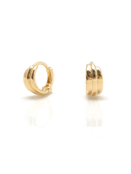 14K Volume one-touch ring earrings