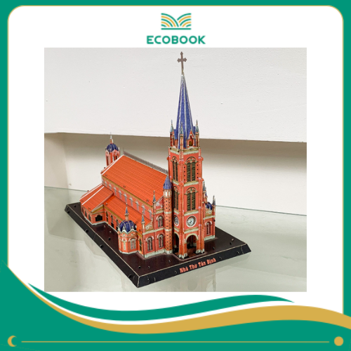 Bộ Lắp Ráp Mô Hình Giấy 3D Nhà Thờ Tân Định