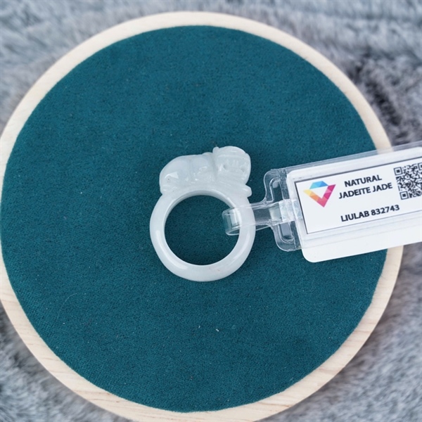 Nhẫn cẩm thạch cụ tỳ hưu My sz17.25x7.5 (832743) +