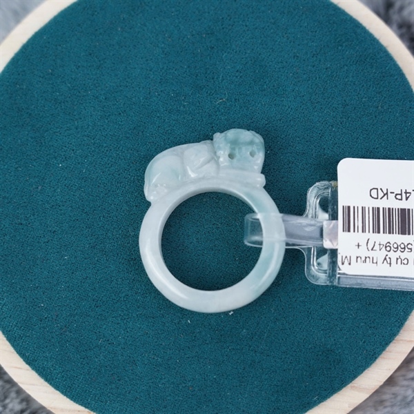 Nhẫn cẩm thạch cụ tỳ hưu My sz19.35x23 (566947) +