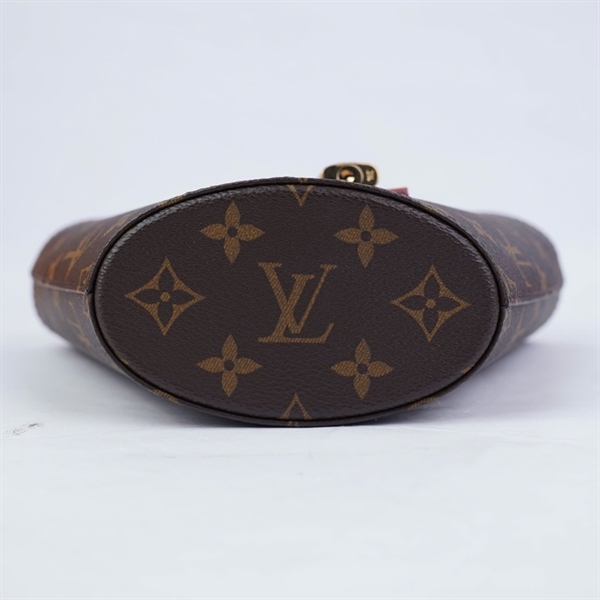 Túi LV Rivage hoa nâu kèm ổ + 2 chìa đáy sz13 - miệng sz24 KG+