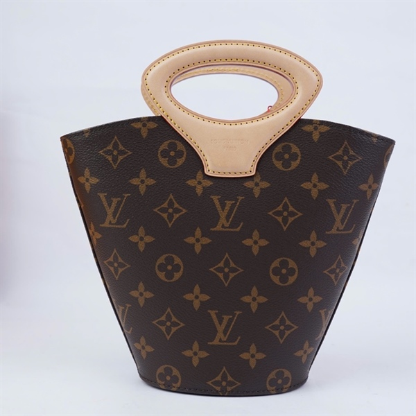 Túi LV Rivage hoa nâu kèm ổ + 2 chìa đáy sz13 - miệng sz24 KG+