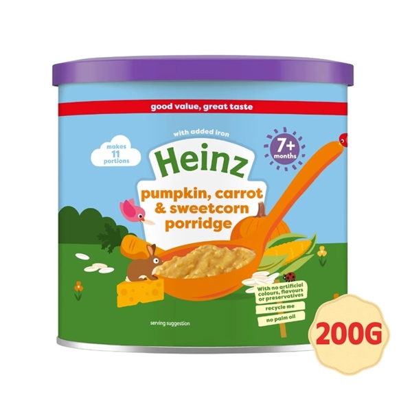 Bột ăn dặm Heinz cà rốt, phô mai