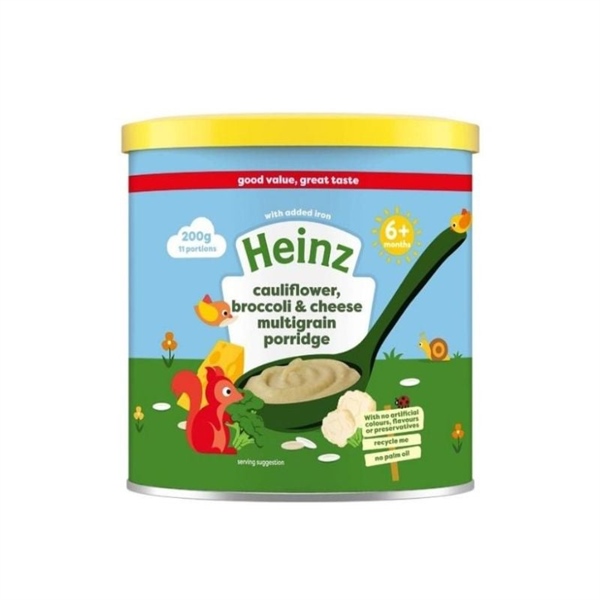 Bột ăn dặm Heinz vị súp lơ phô mai 6M