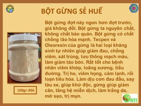 Bột gừng Sẻ Huế 100gr