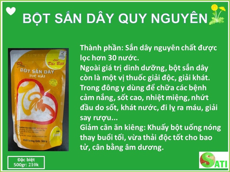 Bột sắn dây Quy Nguyên đặc biệt 500gr