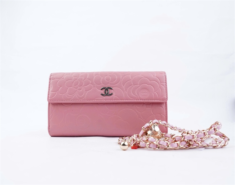 Ví Chanel hồng hoa trà (15396994) (BQ) KG+