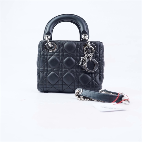 Túi Dior Lady đen kèm lót form (18-MA-0167) szS (BQ) KG+