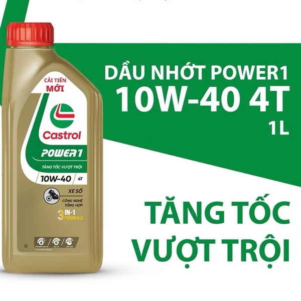 Nhớt xe số Castrol Power 1 10W-40 4T 1 Lít