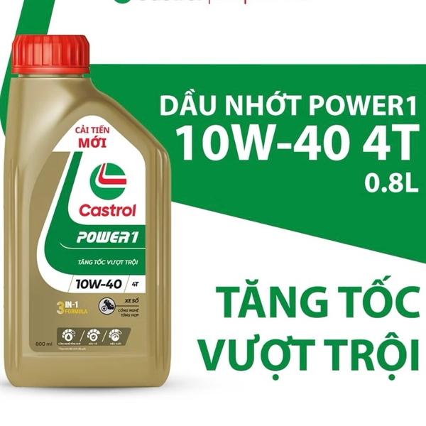 Nhớt xe số Castrol Power 1 10W-40 4T 800ml