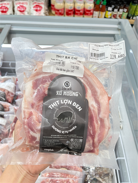 Ba chỉ lợn đen Xứ Mường