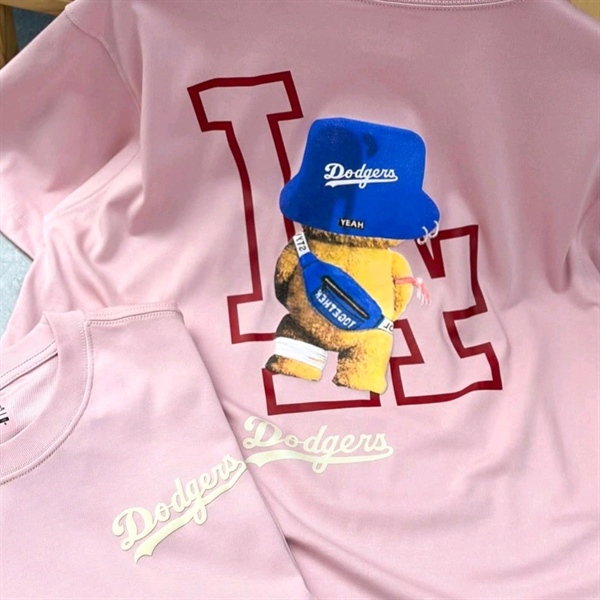 ÁO THUN NEW ERA MLB LOS ANGELES DODGERS PINK - DODGERS GẤU HỒNG