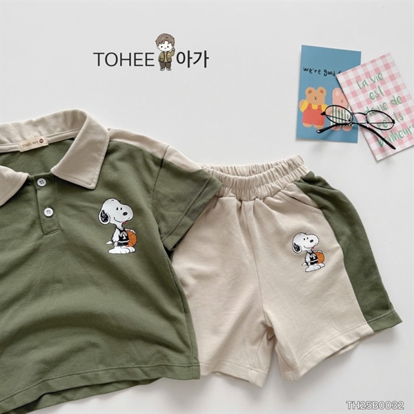 Set thun polo xanh rêu
