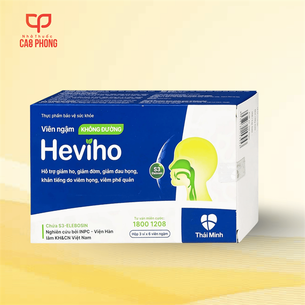 Viên ngậm Heviho không đường hộp 120 viên