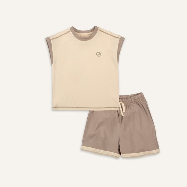 BU Bộ ngắn tay, chờm vai cổ tròn Bambus