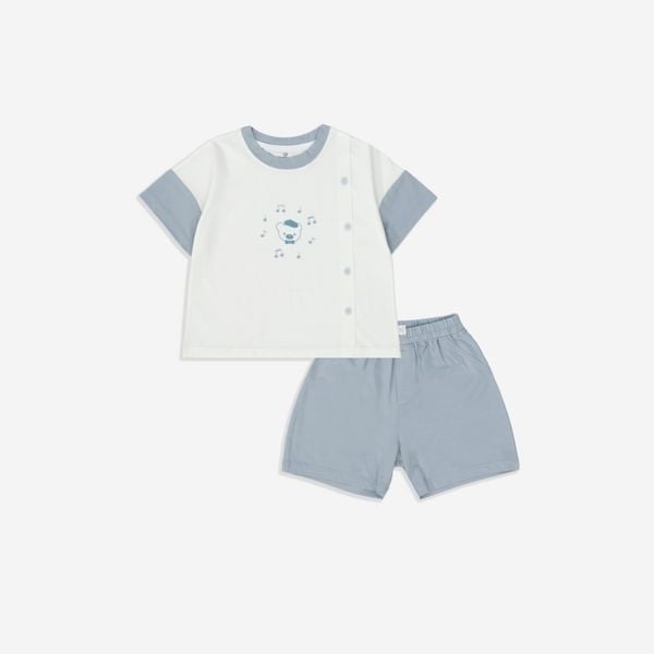 BU Bộ ngắn tay cổ tròn Bamco