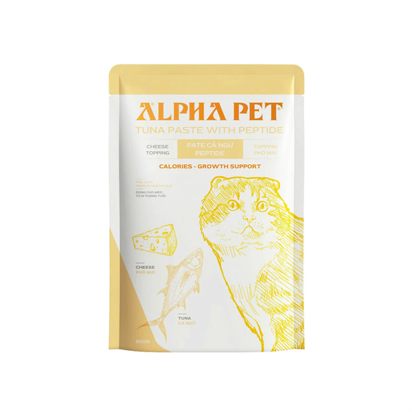 Pate ALPHA PET Cá Ngừ-Phô Mai 60g