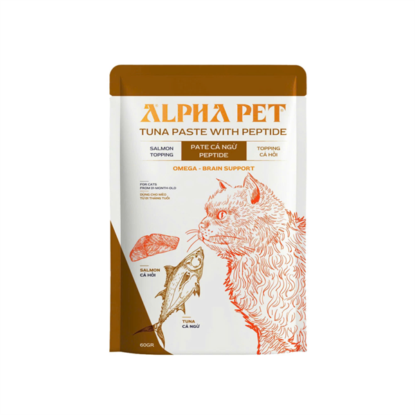 Pate ALPHA PET Cá Ngừ-Cá Hồi 60g