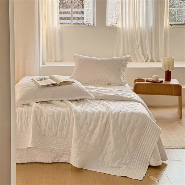 Bộ ga chần full "An miên thảo" | Tencel, Ngải cứu - LX01.TRANG - Chăn hè chần 200x230 cm