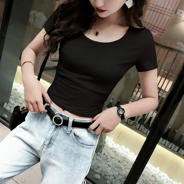 ÁO THUN CROPTOP CỔ TRÒN BODY