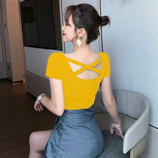 ÁO THUN CỔ TRÒN CHÉO LƯNG BODY