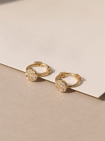 14K Shining Coin mini huggie (S)