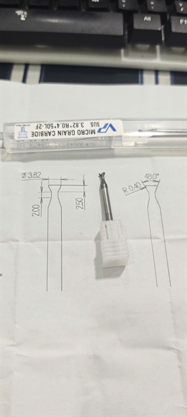 Phay định hình 3.82*R0.4*D4*50L-2F (Cái) - Việt Phát
