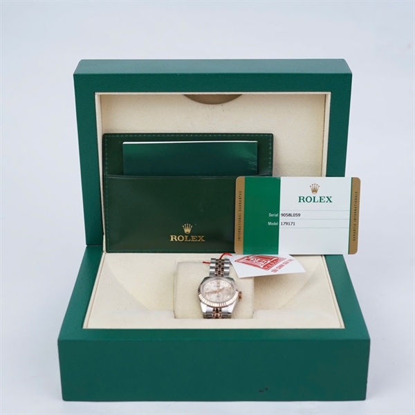 Đồng hồ Rolex bạc mặt hồng (9058L059) sz28.7 (HC) KG+