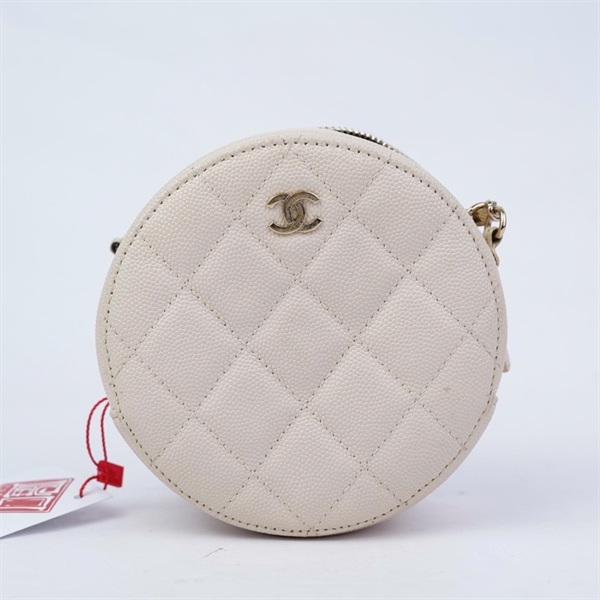 Túi Chanel đeo chéo tròn nude (29076915) sz12 (BQ) KG+