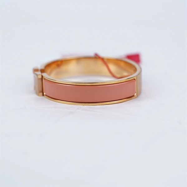 Vòng tay Hermes hồng cam stampQ szPM +