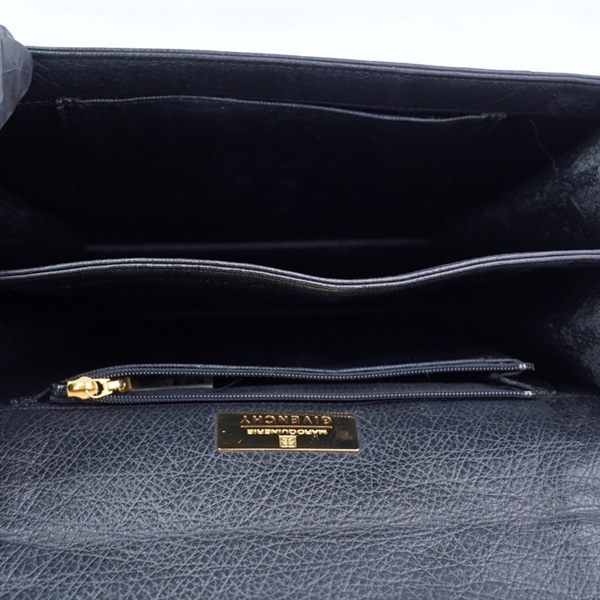 Túi Givenchy đen da đà điểu sz25 (HN) KG+