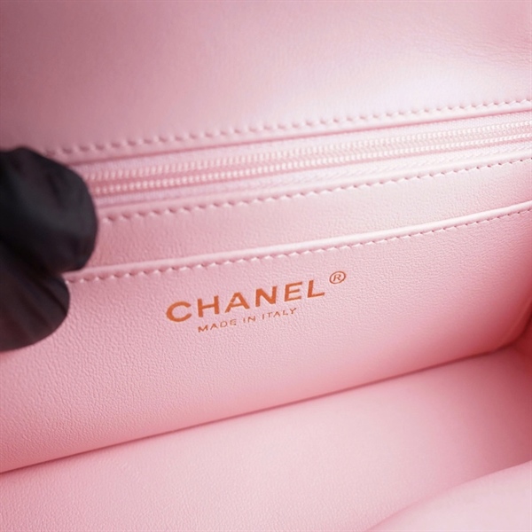 Túi Chanel mini 8 hồng (J870GE93) sz19 (BQ) KG+