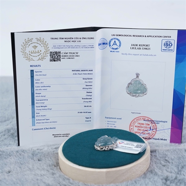 Mặt phật Di Lặc bọc bạc (539825) sz21.82-16.97 +