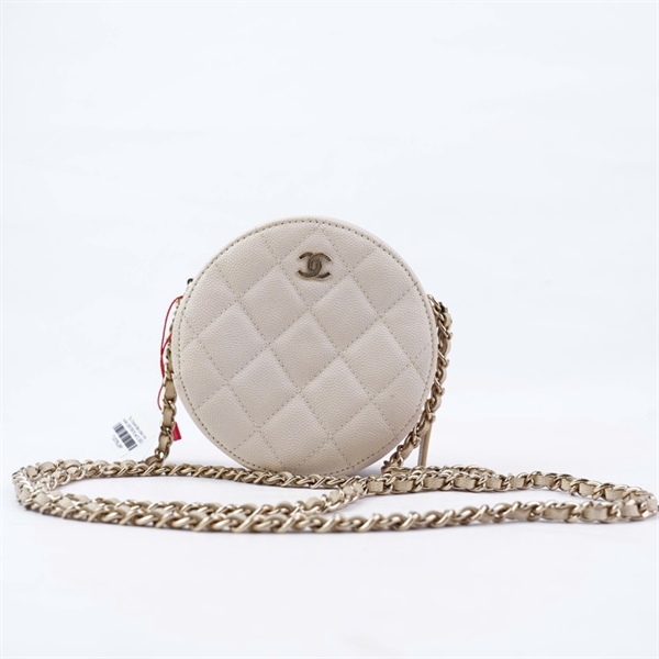 Túi Chanel đeo chéo tròn nude (29076915) sz12 (BQ) KG+