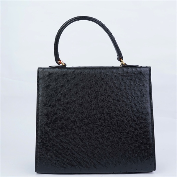 Túi Celine đen da đà điểu sz27 (HN) KG+