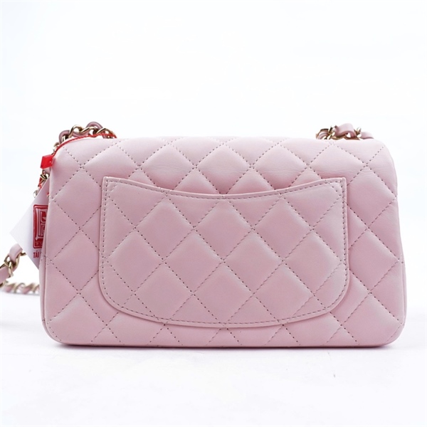 Túi Chanel mini 8 hồng (J870GE93) sz19 (BQ) KG+