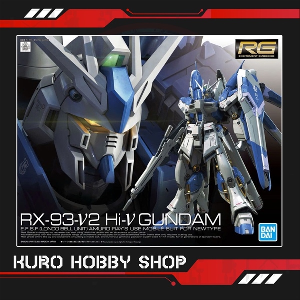RG 1/144 RX-93 V2 Hinu Gundam - Mô hình lắp ráp Bandai