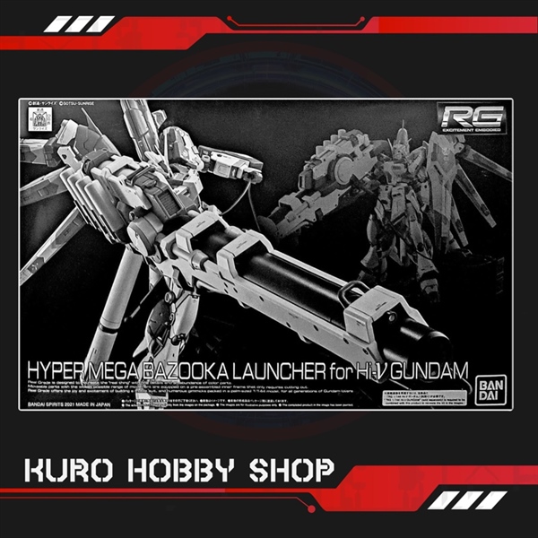 RG 1/144 Hyper Mega Bazooka Launcher for Hinu Gundam - Mô hình lắp