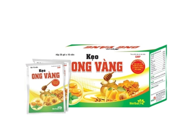 Kẹo ong vàng hộp 20 gói x 10 viên