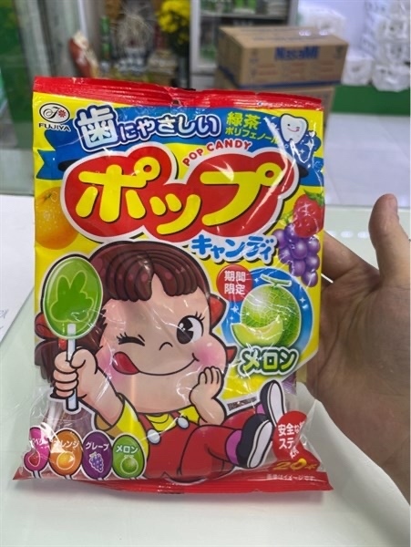 Kẹo Mút Trái Cây Chống Sâu Răng Fujiya Nhật Gói