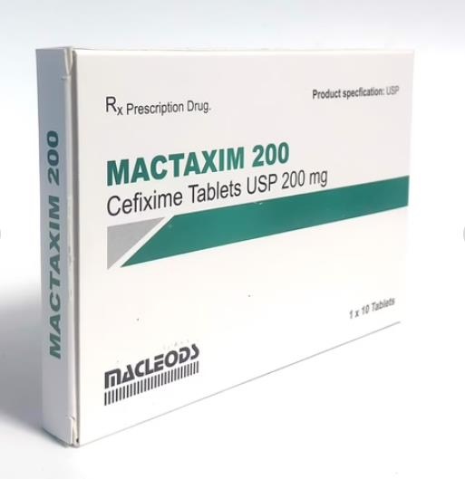 Mactaxim 200 (Cefixime 200mg) (Hộp1vỉ*10viên) - India