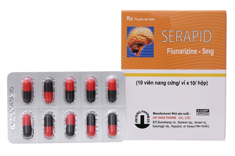 Serapid (Flunarizine 5mg) (H*10vỉ*10viên) - Hàn Quốc