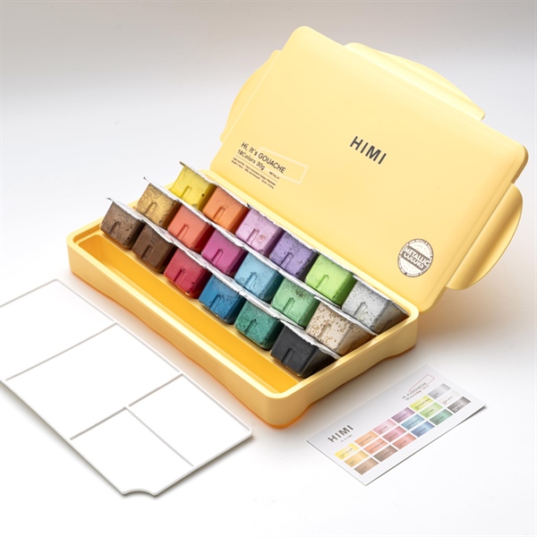Màu Thạch Gouache Himi 18 màu Metalic 30ml