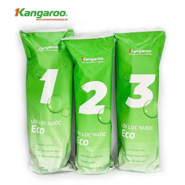 Bộ Lõi Lọc 1 2 3 (PP-UDF-PP) ECO Kangaroo